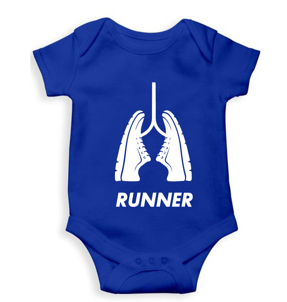 Runner Running Kids Romper For Baby Boy/Girl-0-5 Months(18 Inches)-Royal Blue-Ektarfa.online