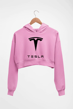 Load image into Gallery viewer, Tesla Crop HOODIE FOR WOMEN-Light Baby Pink-Ektarfa.online
