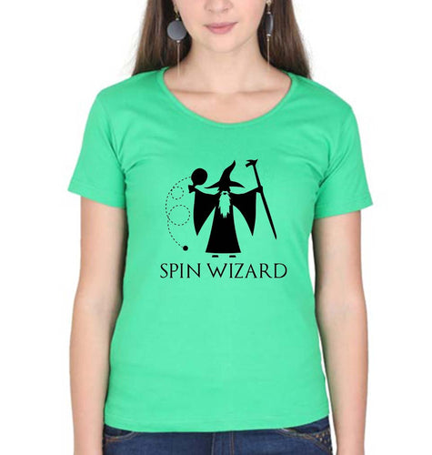 Table Tennis (TT) Wizard T-Shirt for Women-XS(32 Inches)-Flag Green-Ektarfa.online