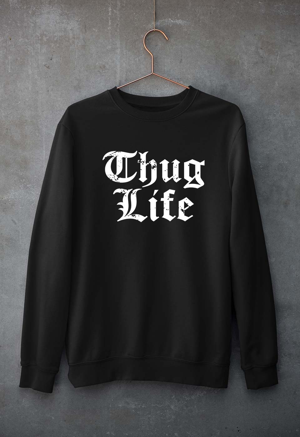 Thug Life 2Pac Unisex Sweatshirt for Men/Women-Black-Ektarfa.online