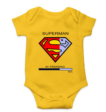Load image into Gallery viewer, Superman Gym Kids Romper For Baby Boy/Girl-0-5 Months(18 Inches)-Yellow-Ektarfa.online
