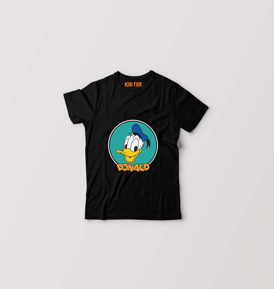 Donald Duck Kids T-Shirt for Boy/Girl-Black-Ektarfa.online