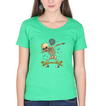 Load image into Gallery viewer, Dab Skull T-Shirt for Women-Flag Green-Ektarfa.online
