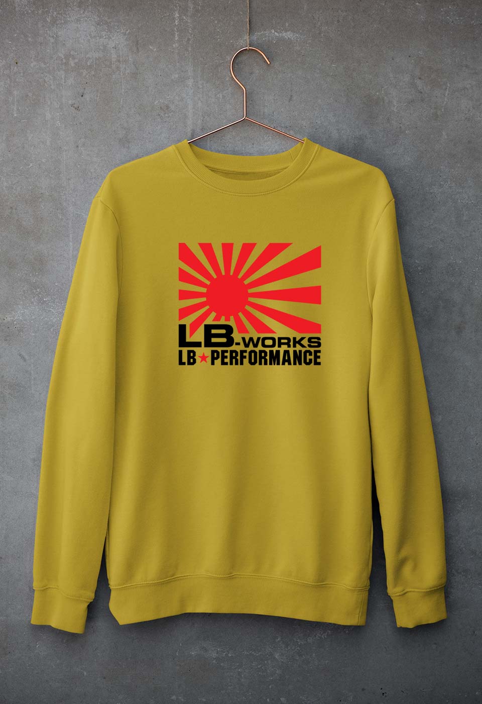 LB Works Performance Unisex Sweatshirt for Men/Women-Mustard Yellow-Ektarfa.online