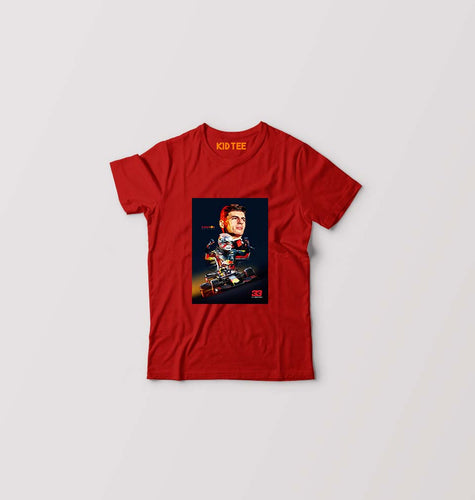 Max Verstappen Kids T-Shirt for Boy/Girl-0-1 Year(20 Inches)-Red-Ektarfa.online