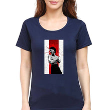 Load image into Gallery viewer, Bruce Lee T-Shirt for Women-XS(32 Inches)-Navy Blue-Ektarfa.online
