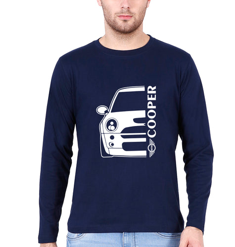 MINI Cooper Full Sleeves T-Shirt for Men-Navy Blue-Ektarfa.online