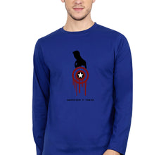 Load image into Gallery viewer, Captain America Superhero Full Sleeves T-Shirt for Men-Royal blue-Ektarfa.online
