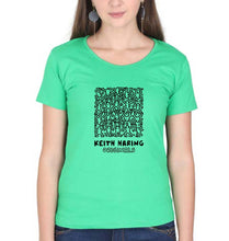 Load image into Gallery viewer, Keith Haring T-Shirt for Women-Flag Green-Ektarfa.online
