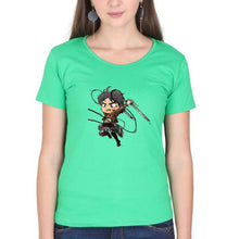 Load image into Gallery viewer, Attack on Titan T-Shirt for Women-Flag Green-Ektarfa.online
