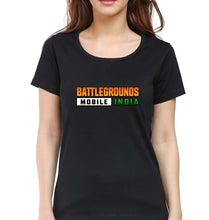 Load image into Gallery viewer, Battlegrounds Mobile India (BGMI) T-Shirt for Women-Black-Ektarfa.online
