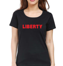 Load image into Gallery viewer, Liberty T-Shirt for Women-XS(32 Inches)-Black-Ektarfa.online
