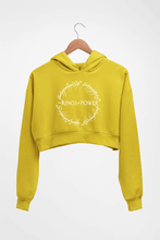 Load image into Gallery viewer, The Rings of Power Crop HOODIE FOR WOMEN-Mustard Yellow-Ektarfa.online
