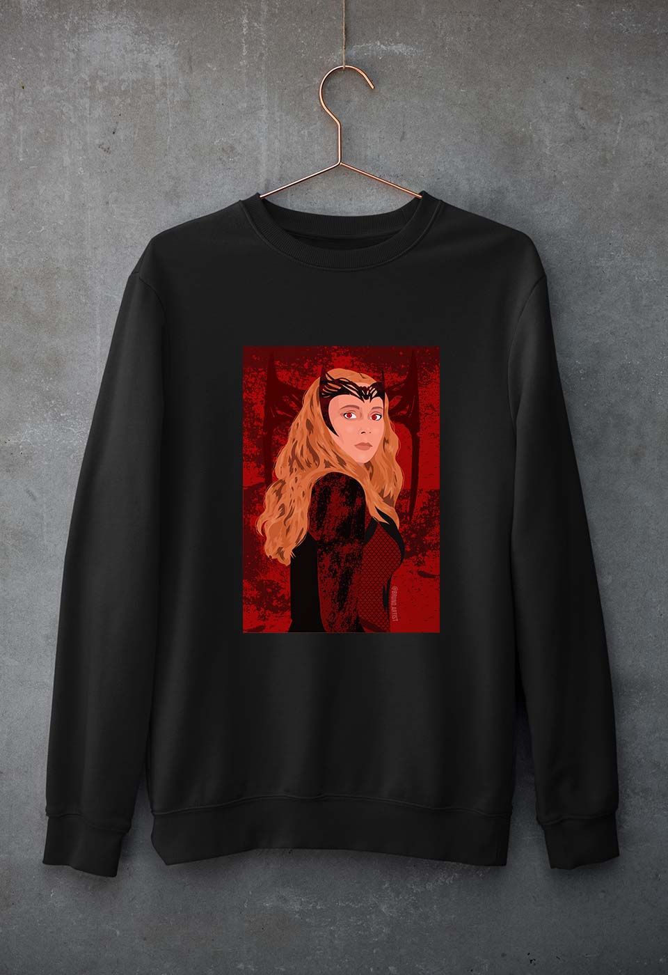 Scarlet Witch Wanda Unisex Sweatshirt for Men/Women-Black-Ektarfa.online