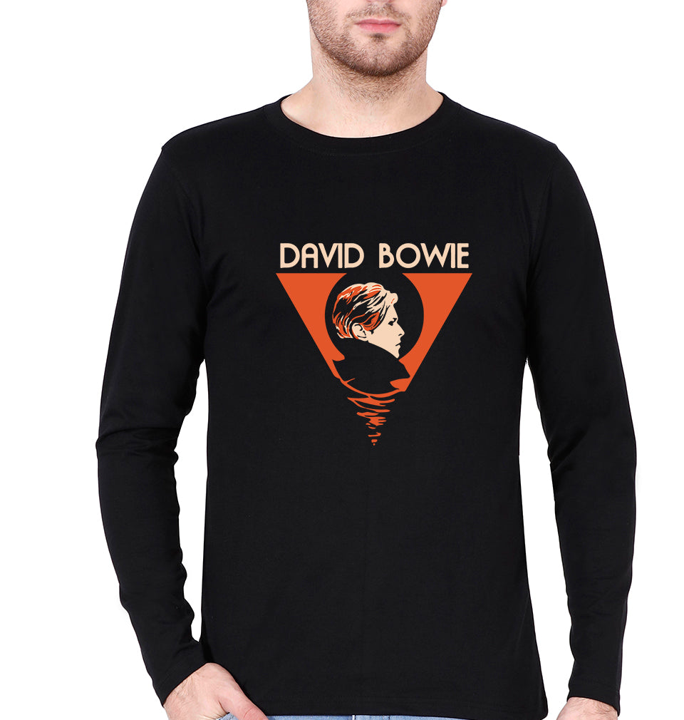 David Bowie Full Sleeves T-Shirt for Men-Black-Ektarfa.online