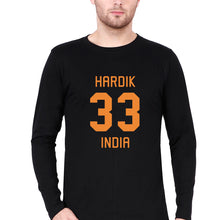 Load image into Gallery viewer, Hardik Pandya Full Sleeves T-Shirt for Men-Black-Ektarfa.online
