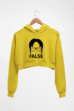 Load image into Gallery viewer, Dwight Schrute Crop HOODIE FOR WOMEN-Mustard yellow-Ektarfa.online
