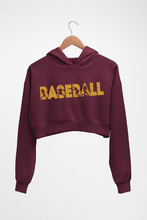 Load image into Gallery viewer, Baseball Crop HOODIE FOR WOMEN-Maroon-Ektarfa.online
