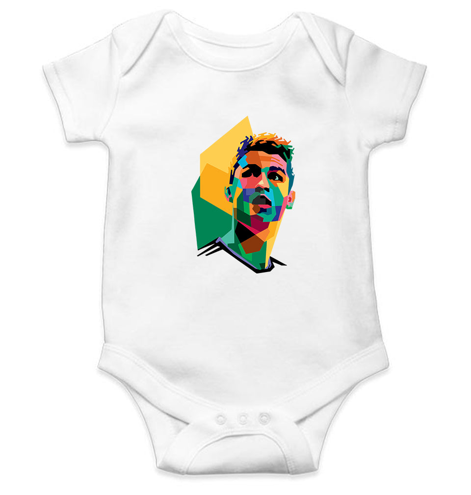 Cristiano Ronaldo CR7 Kids Romper For Baby Boy/Girl-0-5 Months(18 Inches)-White-Ektarfa.online