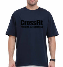 Load image into Gallery viewer, CrossFit Oversized T-Shirt for Men-Navy Blue-Ektarfa.online
