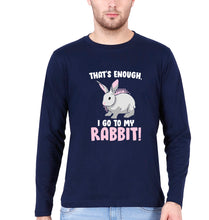 Load image into Gallery viewer, Rabbit Bunny Full Sleeves T-Shirt for Men-Navy Blue-Ektarfa.online
