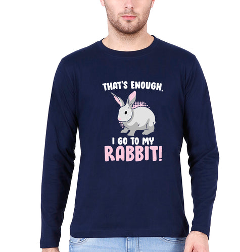 Rabbit Bunny Full Sleeves T-Shirt for Men-Navy Blue-Ektarfa.online