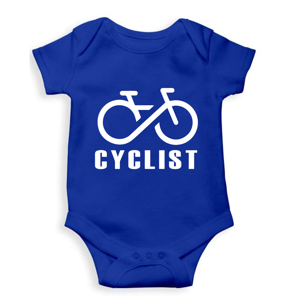 Cyclist Kids Romper For Baby Boy/Girl-0-5 Months(18 Inches)-Royal Blue-Ektarfa.online