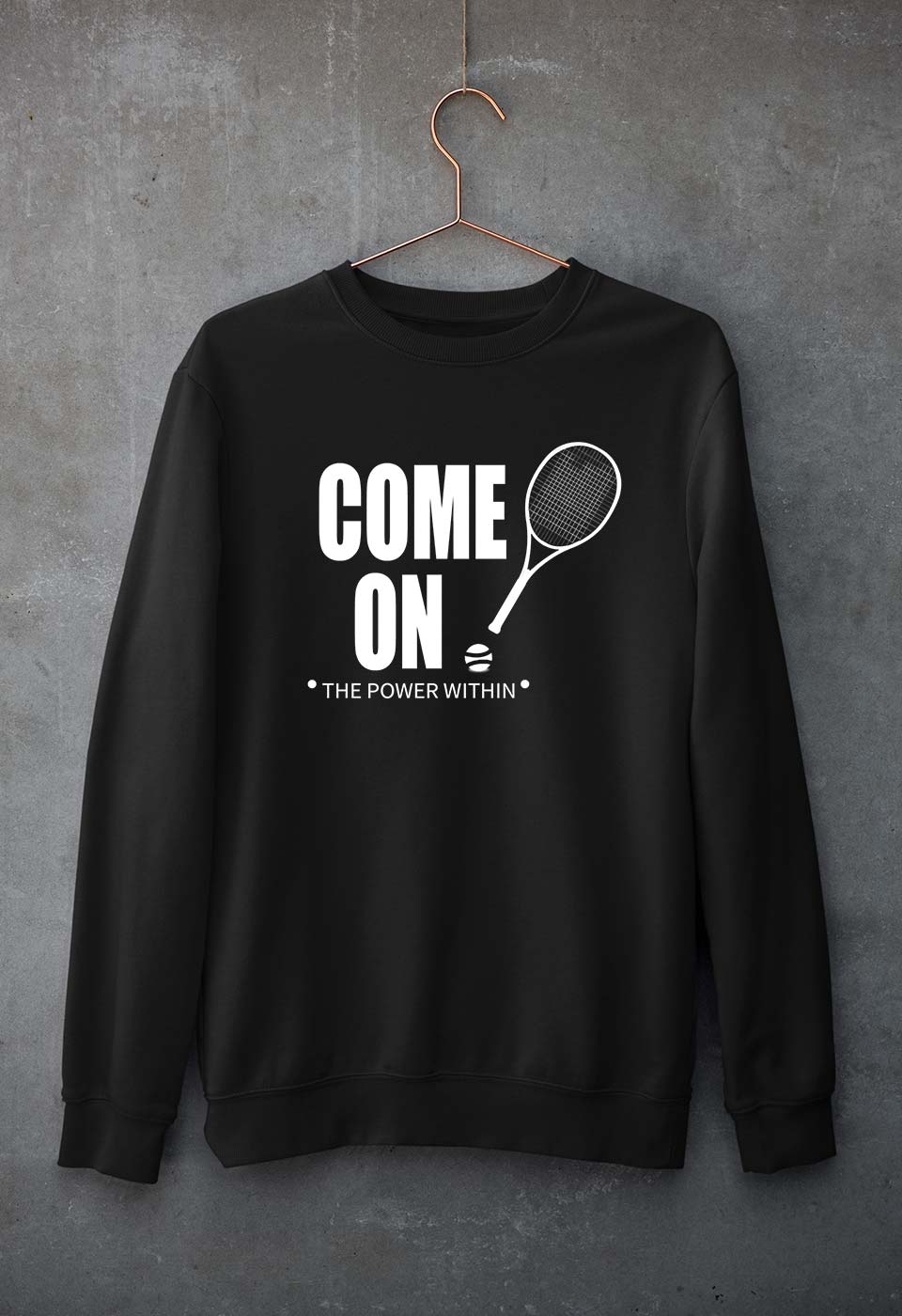Tennis Unisex Sweatshirt for Men/Women-Black-Ektarfa.online
