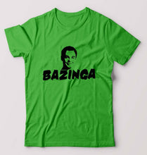 Load image into Gallery viewer, Sheldon Cooper Bazinga T-Shirt for Men-S(38 Inches)-flag green-Ektarfa.online
