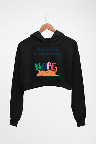 Nope Crop HOODIE FOR WOMEN-Black-Ektarfa.online