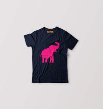 Load image into Gallery viewer, Pink Elephant Kids T-Shirt for Boy/Girl-Navy Blue-Ektarfa.online
