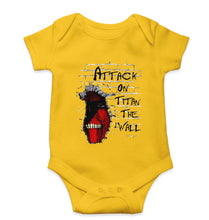 Load image into Gallery viewer, Attack on Titan Kids Romper For Baby Boy/Girl-Yellow-Ektarfa.online

