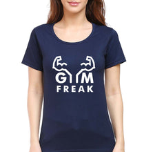 Load image into Gallery viewer, Gym T-Shirt for Women-Navy Blue-Ektarfa.online
