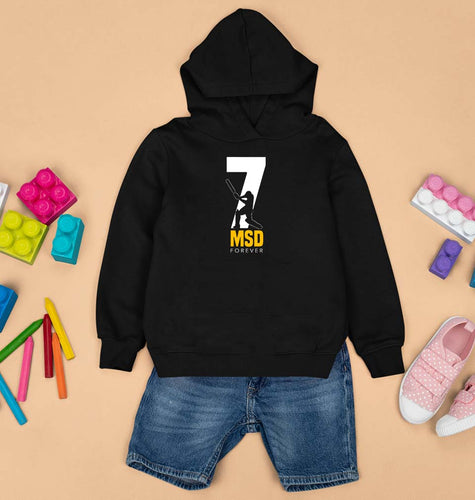 MS Dhoni (MSD) Kids Hoodie for Boy/Girl-Black-Ektarfa.online