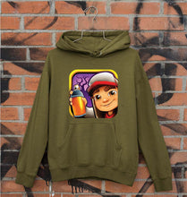 Load image into Gallery viewer, Subway Surfers Unisex Hoodie for Men/Women-S(40 Inches)-Olive Green-Ektarfa.online
