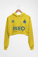 Load image into Gallery viewer, FC Porto 2021-22 Crop HOODIE FOR WOMEN-Mustard Yellow-Ektarfa.online
