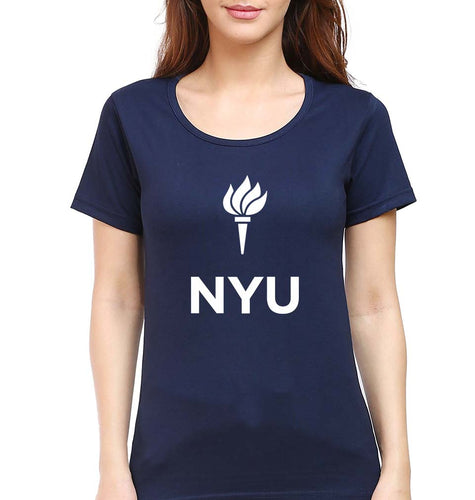 New York University T-Shirt for Women-Navy Blue-Ektarfa.online