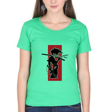 Load image into Gallery viewer, Afro Samurai T-Shirt for Women-Flag Green-Ektarfa.online
