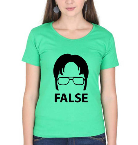 Dwight Schrute T-Shirt for Women-Flag Green-Ektarfa.online