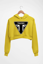Load image into Gallery viewer, Triumph Crop HOODIE FOR WOMEN-Mustard Yellow-Ektarfa.online
