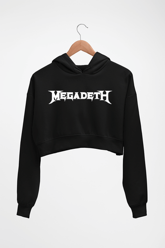 Megadeth Crop HOODIE FOR WOMEN-Black-Ektarfa.online
