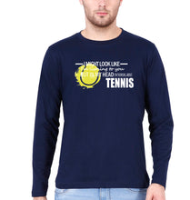 Load image into Gallery viewer, Tennis Full Sleeves T-Shirt for Men-Navy Blue-Ektarfa.online
