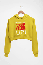 Load image into Gallery viewer, Fuck Crop HOODIE FOR WOMEN-Mustard Yellow-Ektarfa.online
