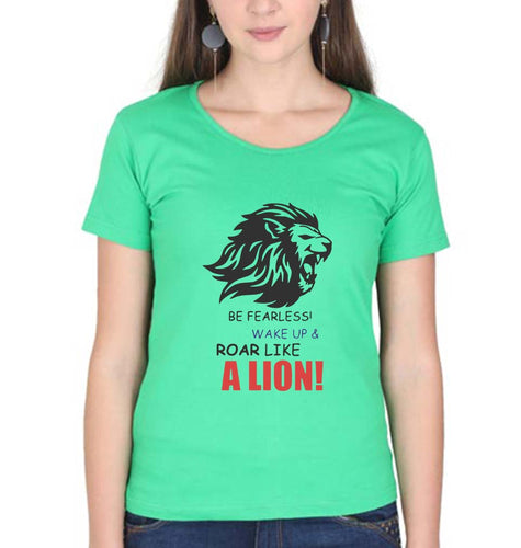 Lion T-Shirt for Women-Flag Green-Ektarfa.online