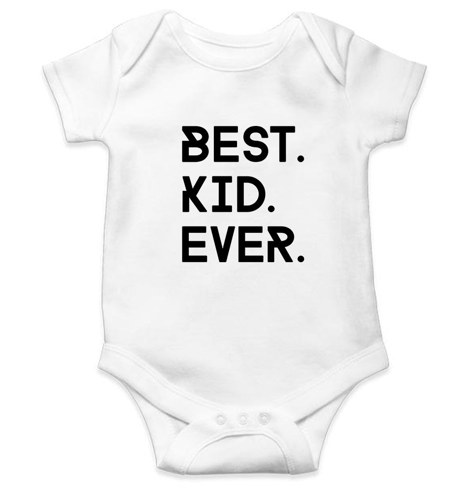 Best Kid Ever Kids Romper For Baby Boy/Girl-0-5 Months(18 Inches)-White-Ektarfa.online