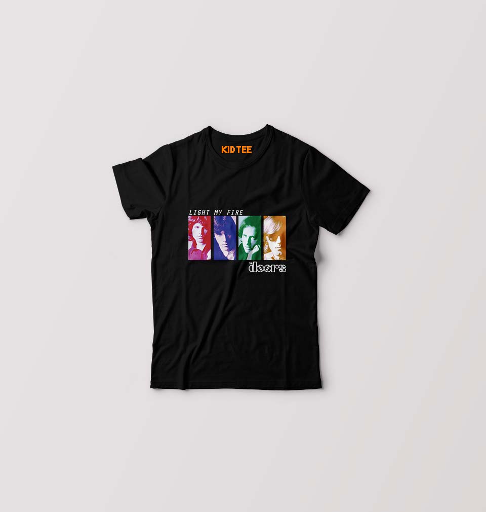 The Doors Kids T-Shirt for Boy/Girl-Black-Ektarfa.online
