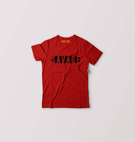 Savage Kids T-Shirt for Boy/Girl-Red-Ektarfa.online