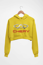 Load image into Gallery viewer, Chery Crop HOODIE FOR WOMEN-Mustard Yellow-Ektarfa.online

