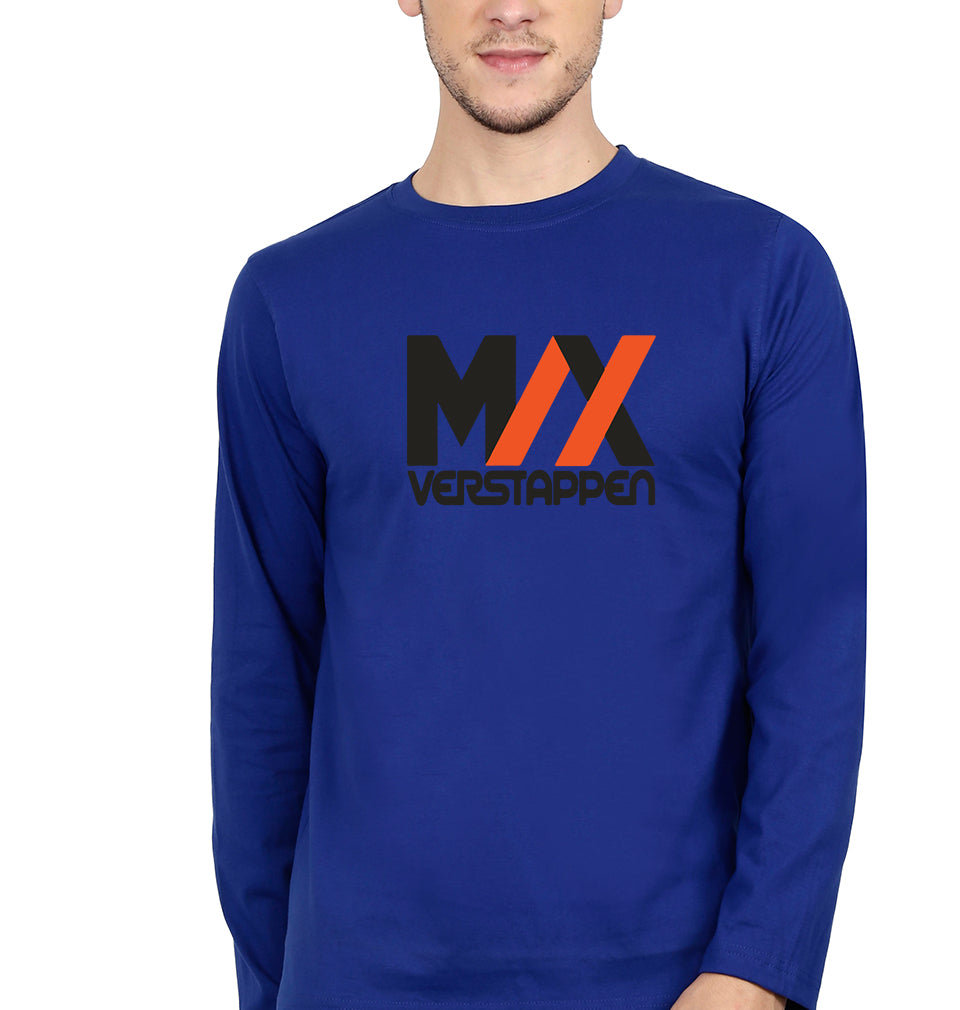 Max Verstappen Full Sleeves T-Shirt for Men-S(38 Inches)-Royal Blue-Ektarfa.online
