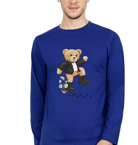Domrebel Taddy Full Sleeves T-Shirt for Men-Royal Blue-Ektarfa.online